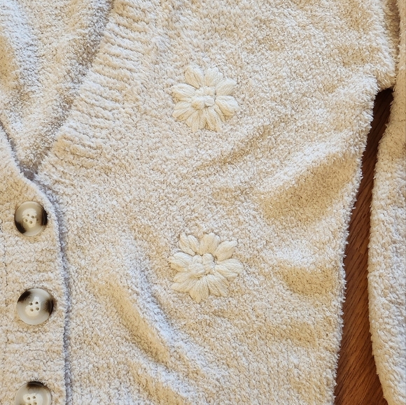 BB Dakota by Steve Madden Cropped Cardigan. Women Sz Small. Floral Texture. - Picture 7 of 12